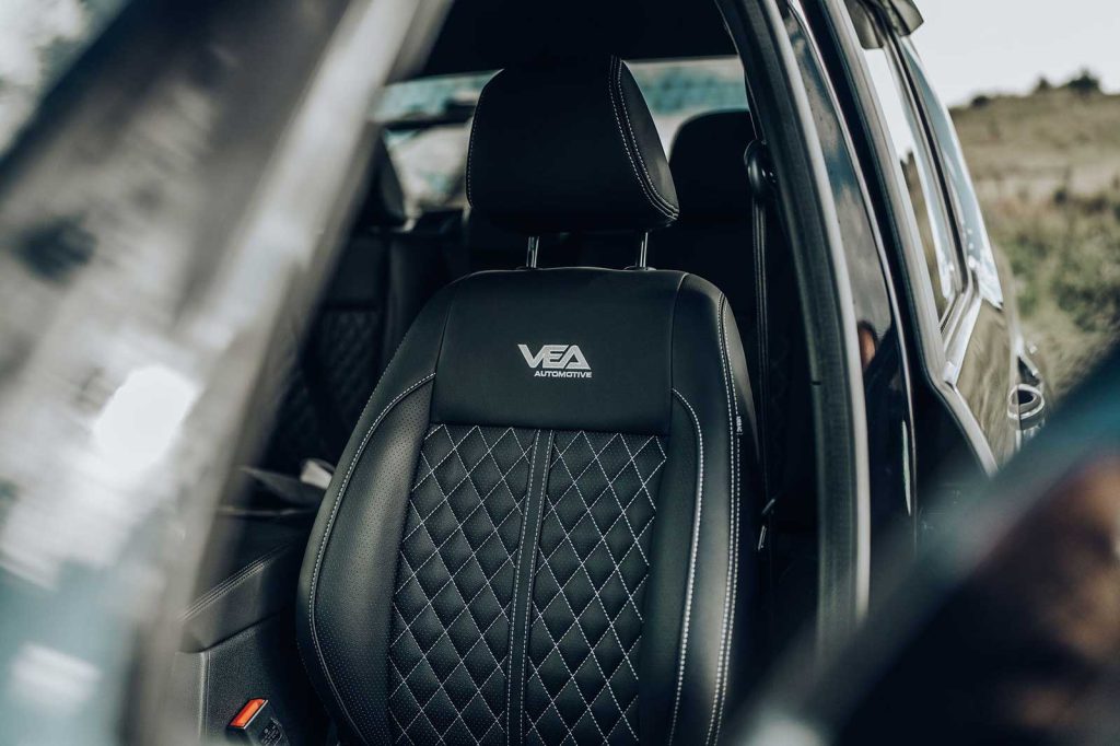 VEA Automotive luxury leather reupholstered seats